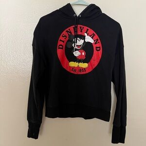 Disneyland Distressed Black Hoodie with Mickey Mouse